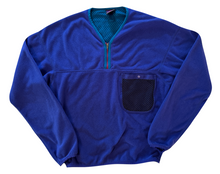Load image into Gallery viewer, Vintage Fleece Henley Zip-Up (small)